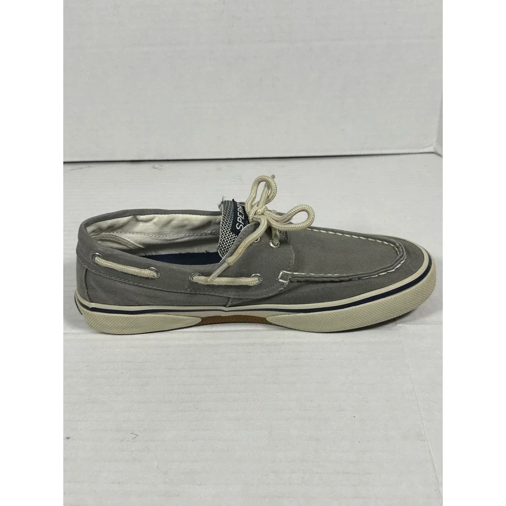 Sperry Top-Sider Bahama II Mens Grey Canvas Boat Shoes Sneakers 0772830 Size 9
